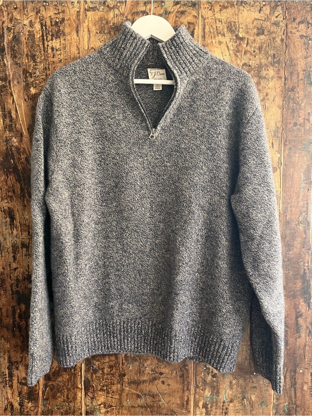 Grey Half-Zip Men's Sweater by J. Crew XL